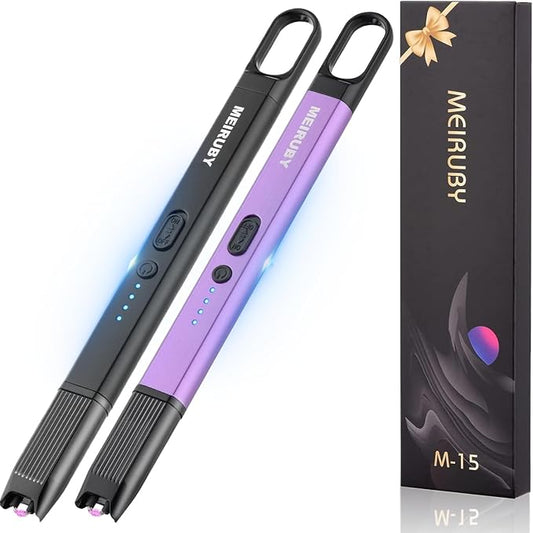 MEIRUBY Electric Candle Lighter - 2 Pack Gift Set Parents, aka Moms & Dads, and Candle Lovers for Christmas & Birthday