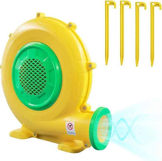 750W Bounce House Blower, Powerful Air Blower for Inflatables, Portable Bubble House Blower Pump Fan for Inflatable Bouncy Castle, Jumper, Water Slide, Leaf Blower Corded(750Watt 1HP)