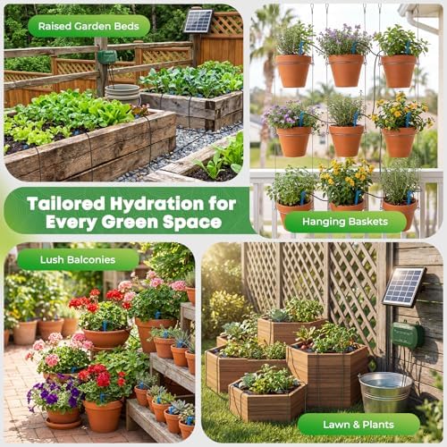 Solar Drip Irrigation System, Split Automatic Watering for Balcony