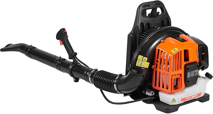 VEVOR Backpack Leaf Blower, 52CC 2-Cycle Leaf Blower with 1.37L Fuel Tank, 480CFM Air Volume 175MPH Speed, Ideal for Lawn Care, Leaf Cleaning, and Snow Removal