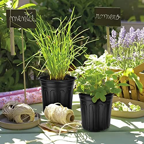 RAOOKIF 1 Gallon Pots for Plants, Flexible 1/2/3/5 Gallon Nursery Pots with Drainage, 1 Gallon Plastic Pots for Plants