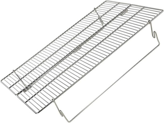 Portable Folding Campfire Grill Stainless Steel Camping Barbecue Net Outdoor Stove Grate Foldable Compact Cooking Grates for Meat Fish Vegetables