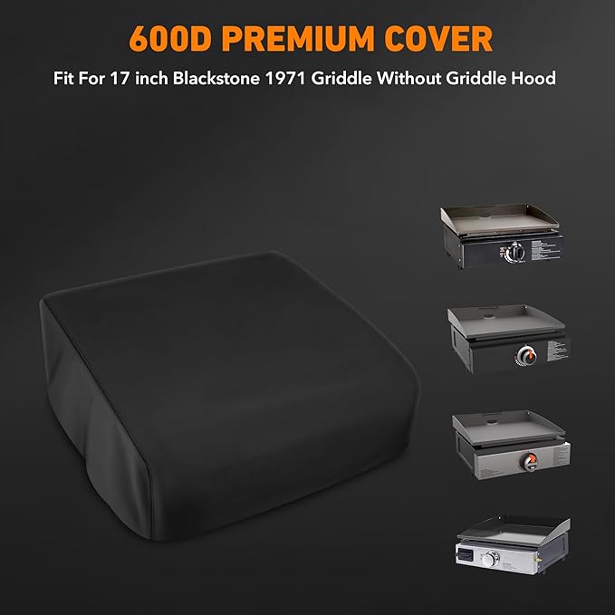 Heavy Duty Grill Griddle Cover Water Proof 600D Polyester Table Top Griddle Cover Compatible with 17 inch Blackstone 1971 Griddle Without Griddle Hood