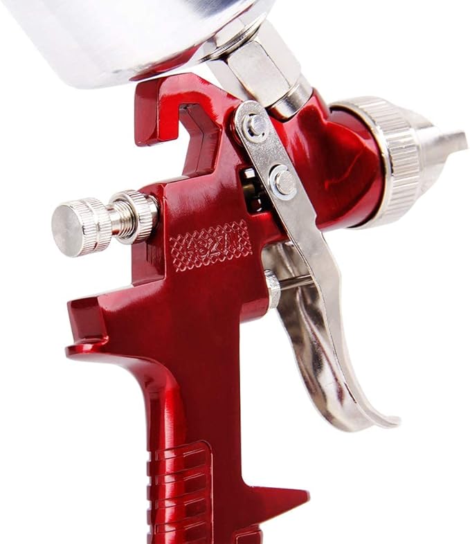 BANG4BUCK High Performance HVLP Gravity Feed Spray Gun with 1.4mm 1.7mm 2.5mm Fluid Tips, 1000cc Aluminum Cup for Auto Paint, Primer, Clear/Top Coat & Touch-Up