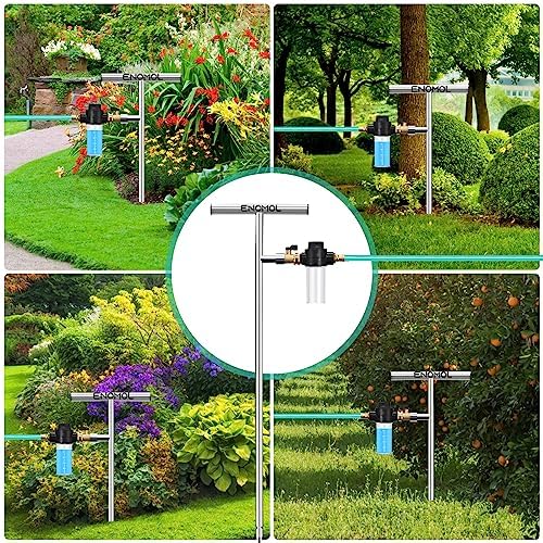 Stainless Steel Deep Root Tree Watering Tool,Root Feeder with Fertilizer Bottle Watering Wand Irrigation System Watering Stake,for Trees Bushes Shrubs Fruit Trees with Brass Valve T-Handle