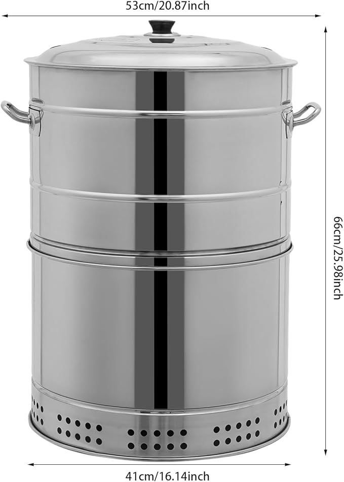 Large Smokeless Portable Charcoal Grills,Stainless BBQ Grill Barrel,Portable Barbecue Grill Allows 50 skewers,360° Rotating Outdoor Barbecue Grill for Indoors and Outdoors