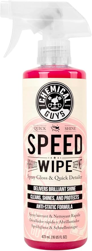 Chemical Guys WAC_202_16 Speed Wipe Quick Detailer, Safe for Cars, Trucks, SUVs, Motorcycles, RVs & More, 16 fl oz, Cherry Scent