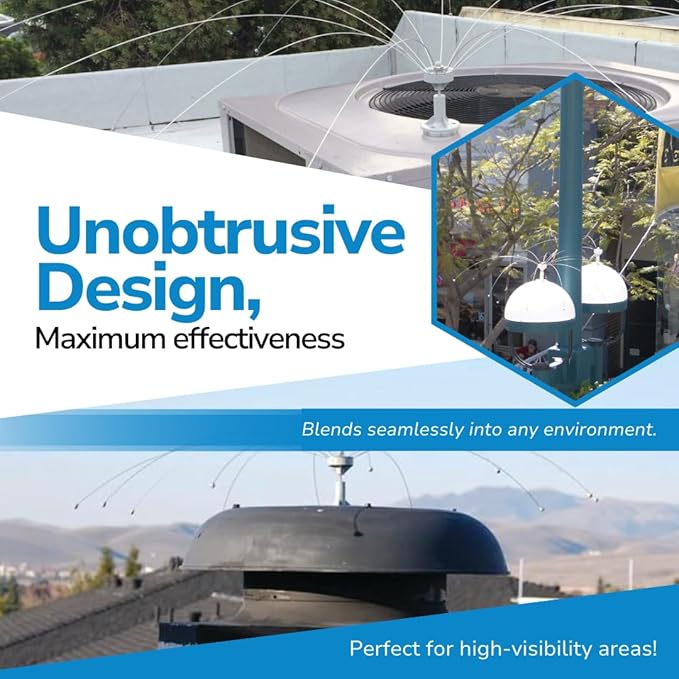 Bird Barrier Daddi Long Legs -2 Ft | Scare Birds Away with Innovative Bird Spider Design | Easy Installation on Roofs, Boats & HVAC Units | Durable Stainless | Made in USA