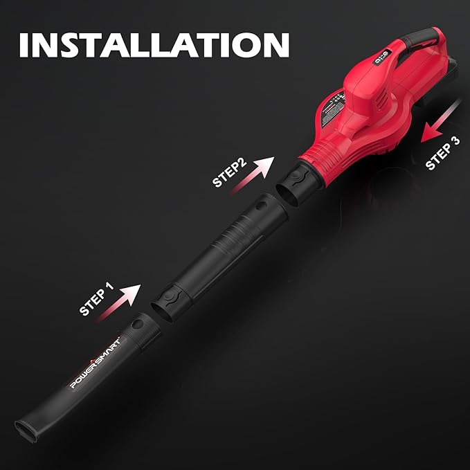 PowerSmart 20V Cordless Leaf Blower Tool Only, Lightweight & Portable Electric Blowers for Lawn Care, Gutter, Patio, Jobsite
