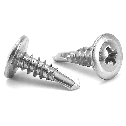 #8 x 5/8" Sheet Metal Screws 100PCS 410 Stainless Steel Truss Head Fast Self Tapping Screws by SG TZH