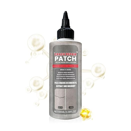 Concrete Crack Filler, Quick Drying, 100ml, Cement Crack Repair Glue, Asphalt Patch Compound, Flexible Finish, for Patios, Terraces, Walls and Roof