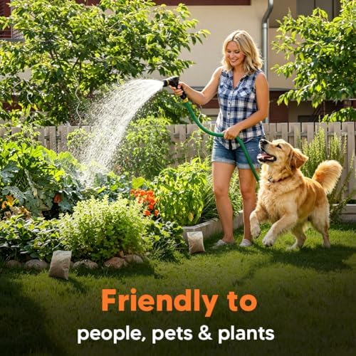 fcesiweg Deer Repellent Outdoor, Rabbit and Deer Repellent for Plants, Rabbit Repellent Outdoor, Bunny Repellent, Deer Away, Keep Deer & Rabbit Out of Yards, 90 Days Protection, 12 Packs