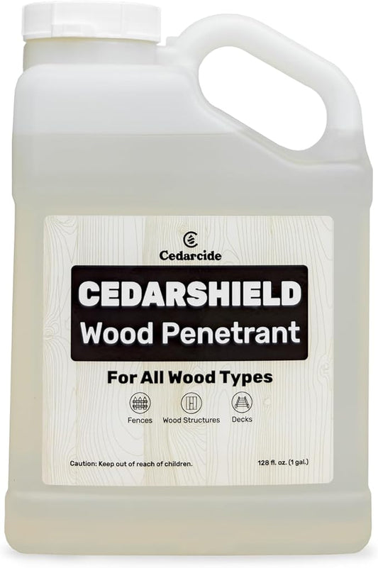 Cedarcide Cedarshield (1 Gallon) | Non-Toxic Wood Treatment and Stabilizer | Protects Wood from Moisture and Decay