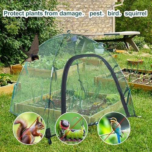 2pack Pest Guard Cover,22.8x22.8x22.8 Inches Garden Mesh Plant Cover Insect Bird Barrier Netting Mesh Outdoor Mesh Plant Enclosure Plant Tent Cover Pest Protection Guard for Fruit Vegetables