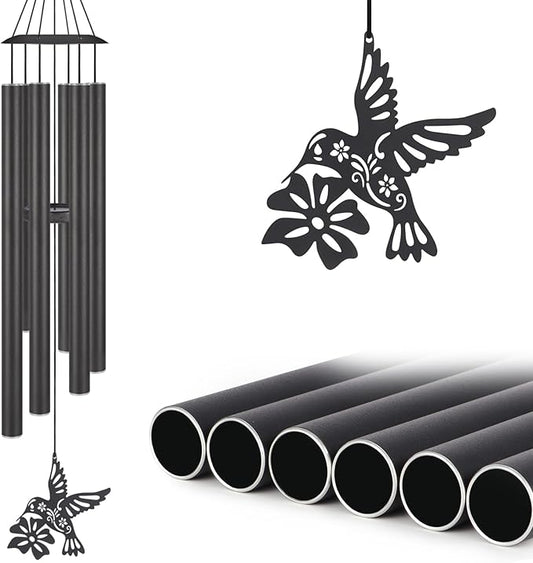 Hummingbirds Wind Chimes with Sympathy Wind Spinner,Outside Garden Decor for Women Mom and Grandma,Memorial Wind Chimes for Loss of Loved One Prime,Bereavement/Sympathy/Memorial Gift