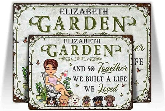 And Into The Garden I Go Gardening, Garden Sign, Personalized Custom Classic Metal Signs Garden Yard Wall Decorative Metal Sign (8)