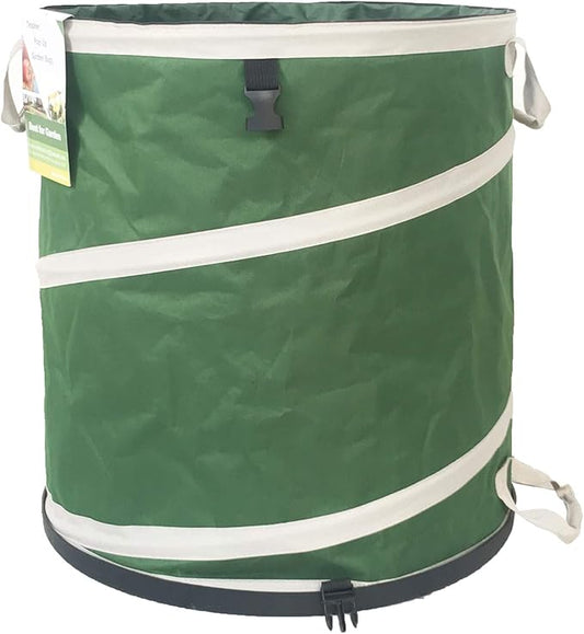 32-Gallon Collapsible Trash Can (19x25 in) Hard-Shell Bottom Yard Garden Bag for Yard Waste,Debris bag,Leaf Bag,Pop-Up Recycling Bin,Cars,RV Camping Waste Bin,Laundry Hamper,Lawn Grass,Weeds Basket