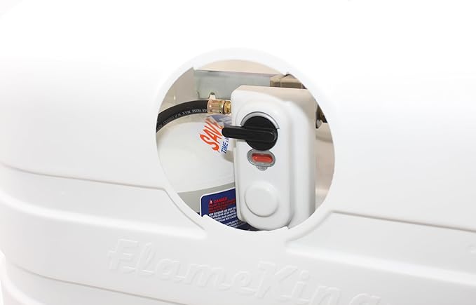 Flame King Dual 30LB LP Propane Tank Light Plastic Heavy Duty Cover for RV, Travel Trailer, Camper - White