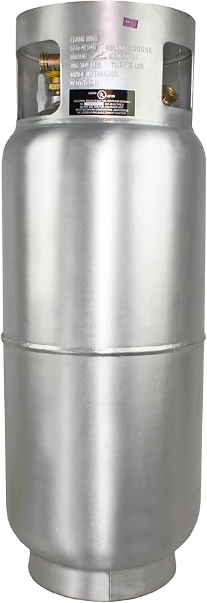Flame King 43.5LB Aluminum Forklift Propane Tank with Gauge, Corrosion-Resistant and Rust-Free, DOT and TC Compliant, Lightweight, Rugged-Designed