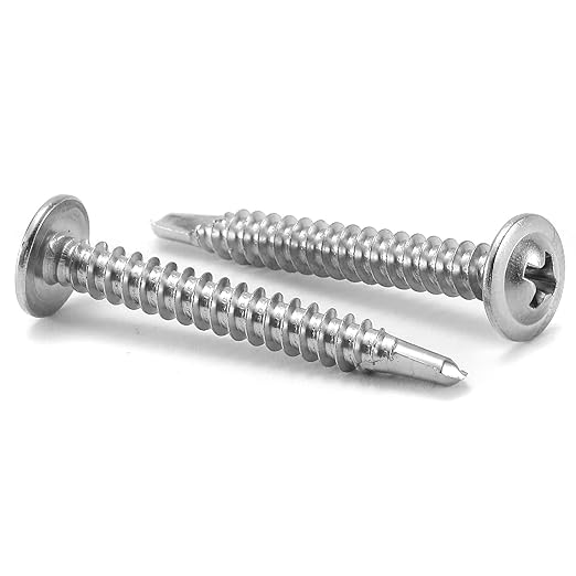 #10 x 1-1/2" Sheet Metal Screws 250PCS 410 Stainless Steel Truss Head Fast Self Tapping Screws by SG TZH
