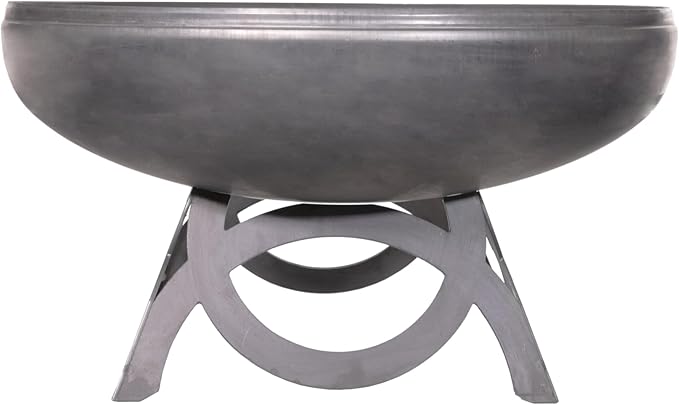 Liberty Fire Pit – Ohio Flame Wood Burning Outdoor Fire Pit - 48" Diameter with Curved Base (Made in USA)