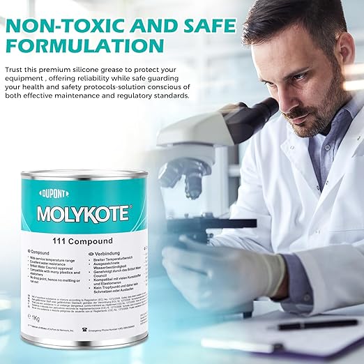 Molykote 111 Compound 1kg/can Grease Valve Lubricant and Sealant Valves O-Ring Electrical Equipment General Purpose Lubrication Sealant Water Resistance Wide Temperature