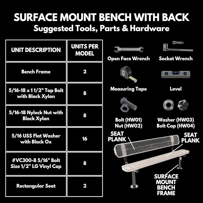 COATEDOUTDOORFURNITURE Coated Outdoor Furniture Heavy-Duty Outdoor Bench Thermoplastic Coated, Expanded Metal, Commercial-Grade Seating, Made in America (Surface with Back, 6 Ft, Textured Green)