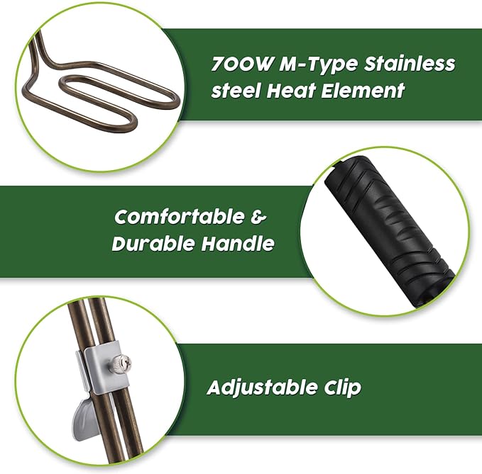 Electric Charcoal Starters 700W - BBQ Grill Fireplace Coal Lighter Easy & Quick Ignite Briquettes |No Sparks or Flames | 304 Coils 5f Cable for BGE Deep Grill (X-Large-Charcoal Starter)