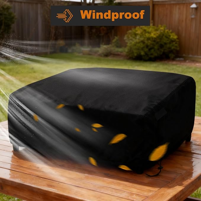 Grill Cover for Blackstone 22 Inch Griddle, Tabletop Grill Without Hood, 600D Waterproof Oxford BBQ Grill Cover with Drawstrings, Fits Blackstone 22" Tabletop Griddle and Velcro-Protected Tube