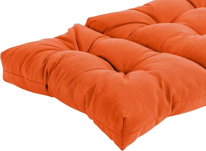 QILLOWAY Indoor/Outdoor Chaise Lounge Cushion,Spring/Summer Seasonal Replacement Cushions. (Orange)