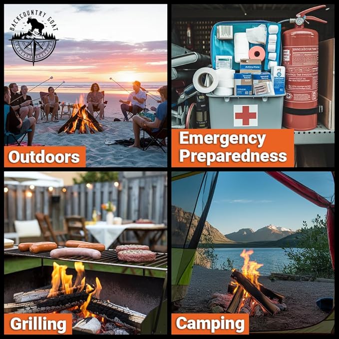 Quick to Light Wax Fire Starters Camping | 15+ Min Burn time, Fire Starters for Fireplace & Campfire (Pack of 50)