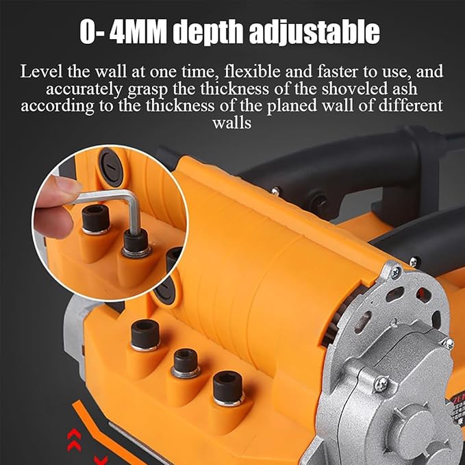 Concrete Shovel Machine,Electric Wall Planer Handheld Power Wall Scraper Wall Shovel Machine,1-4mm Depth Adjustable for Paint Putty Removal,Wall Repair Tools