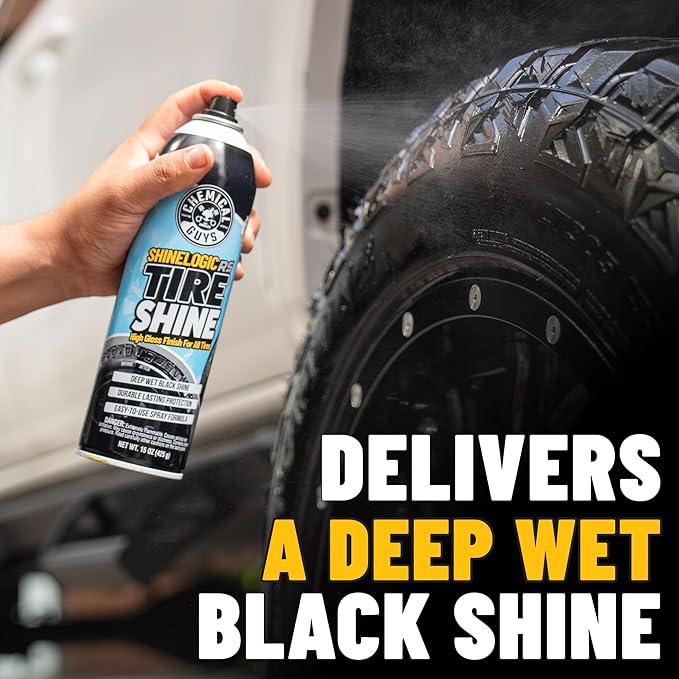 Chemical Guys ShineLogic Tire Shine Safe for Cars, Trucks, Motorcycles, RVs & More, 15 fl oz, 3-Pack