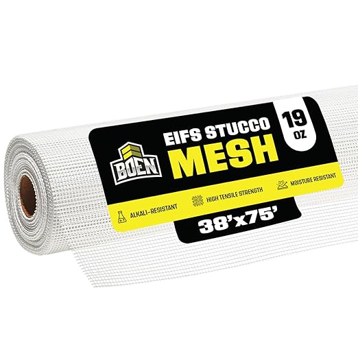 Boen Non-Adhesive EIFS Stucco Mesh Fiberglass (38" x 75' - 19 oz.)