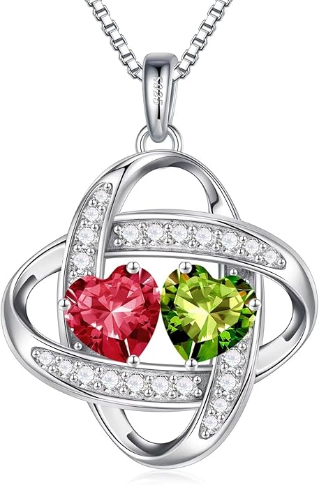 Iefil Christmas Gifts for Women - 925 Sterling Silver Love Knot Necklace, Anniversary Birthday Jewelry Gifts for Wife Girlfriend Mom