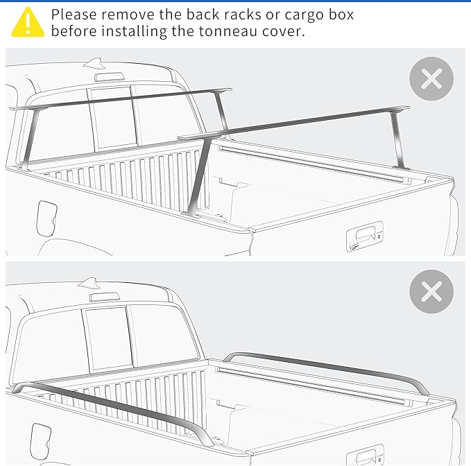 OEDRO Soft Quad Fold Truck Bed Tonneau Cover Compatible with 2020 2021 2022 2023 2024 2025 Chevy Silverado 2500 3500 / GMC Sierra 2500 3500 HD 6.9 ft Bed