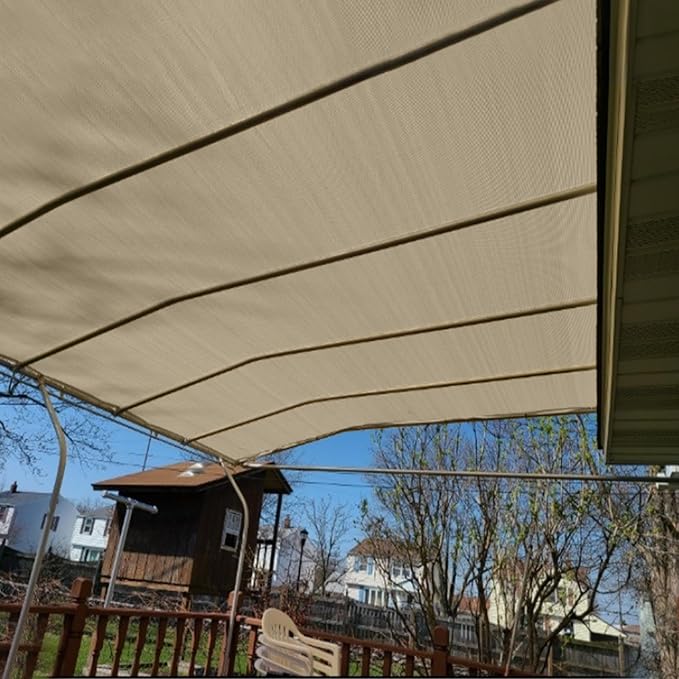3ft x 10ft Aiwi Space 100% Solid Non-See-Through Privacy Fence Screen, 3ft Garden Privacy Fence, Balcony Privacy Fence, Beige