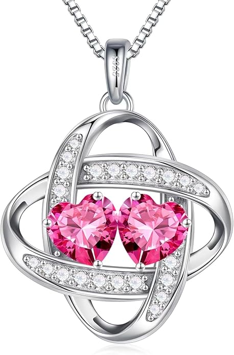 Iefil Christmas Gifts for Women - 925 Sterling Silver Love Knot Necklace, Anniversary Birthday Jewelry Gifts for Wife Girlfriend Mom