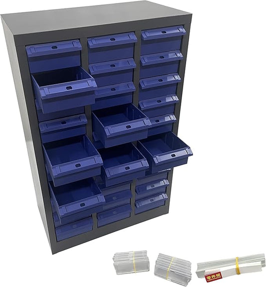 Parts Cabinet Screw Hardware Spare Parts Storage Organizer with 30 Large Drawers 11.4 * 5.7 * 2.8 inch for Bolts Nuts Legos Beads Samples Metals Documents Garages Factories Offices