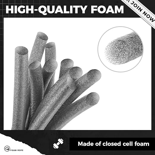 1/2 Inch x 100 ft Foam Backer Rod for Gaps Joints Concrete Crack Filler Caulk Saver Bulk Foam Backing Rod Concrete Filler Rope for Weather Stripping Door Seal (Gray)