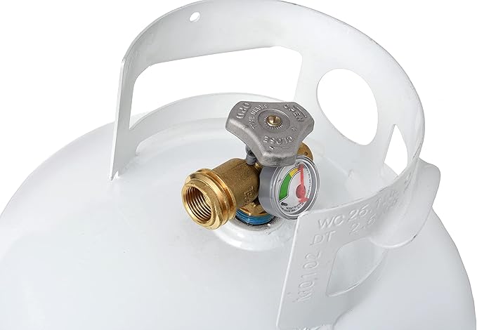 Flame King YSN11SQT 11 Pound Propane Tank Cylinder Squatty with Type 1 OPD Valve, White