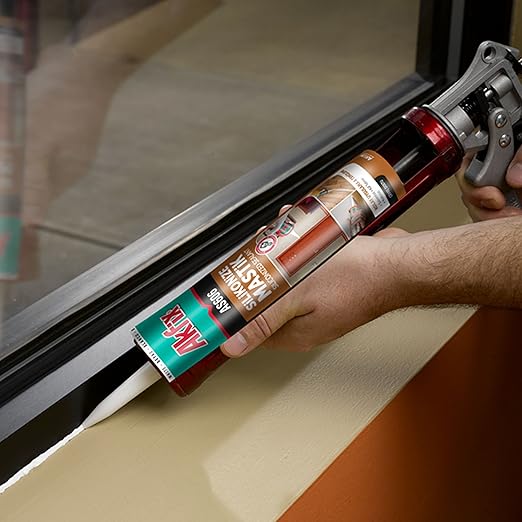 Akfix AS606 White Acrylic Latex Caulk for Painters (24x10.1 fl.oz.) - Siliconized Acrylic Caulk for Window and Door Sealing, Crack Filling, Baseboards & Trim, Odorless, Paintable | 24 Pack