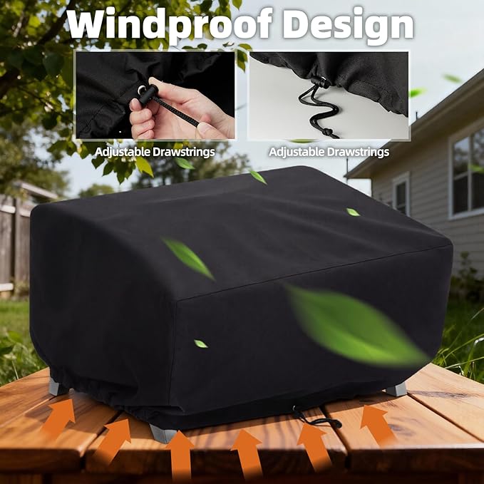 NOELIFE 24 Inch Tabletop Grill Cover for Cuisinart CGG-306/ CGG-059A/ CGG-059, Pit Boss 75275/ PB336GS/ PB100P1, Waterproof Outdoor BBQ Grilling Griddle Accessories, Black (Cover Only)