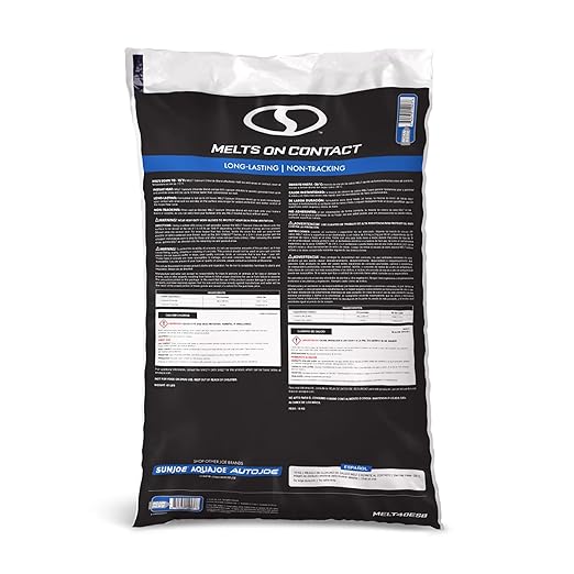 Snow Joe Snow & Ice Melter, Calcium Chloride Blend Pellets, Non-Staining Melt, 40 Lb Bag - Ice Remover for Driveway, Concrete, Sidewalk, and Outdoor Spaces