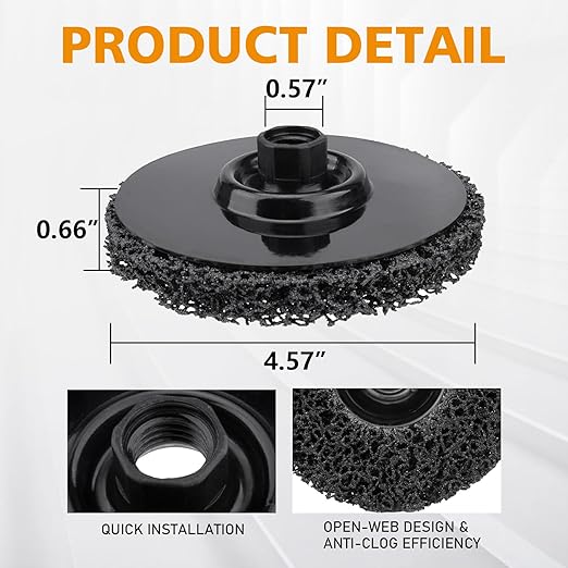4-1/2 Inch Paint Eater Replacement Discs - for Rotating Palm Sanders 0513041, Heavy-Duty Spun-Fiber Discs for Paint/Rust/Varnish Removal, Gentle on Surfaces