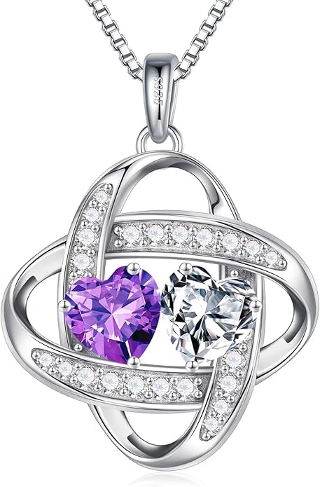 Iefil Christmas Gifts for Women - 925 Sterling Silver Love Knot Necklace, Anniversary Birthday Jewelry Gifts for Wife Girlfriend Mom