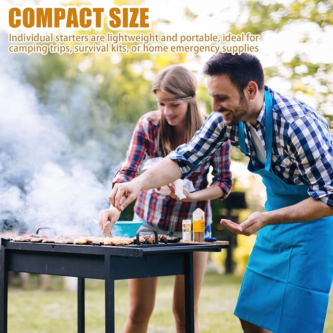 Quick Instant Fire Starter, Waterproof Indoor & Outdoor Firestarter, 30 Pack, for Charcoal, Campfire, Fireplace, BBQ, Wood Stove Odorless and Non-Toxic