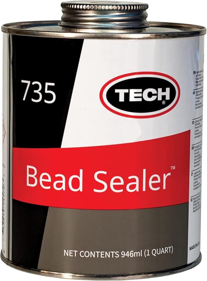 TECH Natural Rubber Sealer, 1 Quart – Stops Leaks Between Rim and Edge, Fills Gaps for Old or New Wheels, Compatible with Tubeless Sealants, Solution for Reliable Leak Prevention and Repairs