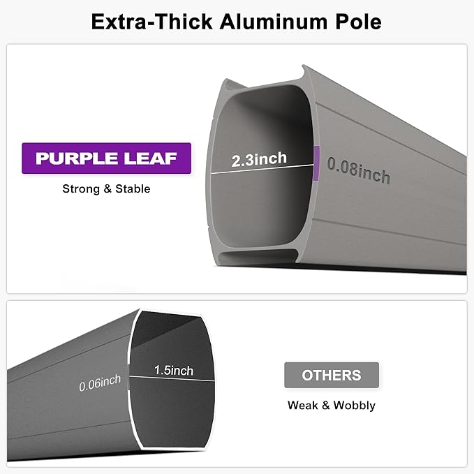 PURPLE LEAF 11.5' X 8' Left-right Tilting Patio Umbrella with Base Outdoor Swivel Cantilever Offset Aluminum Umbrella with Champagne Frame and 360-degree Rotation for Garden Deck Pool, Taupe