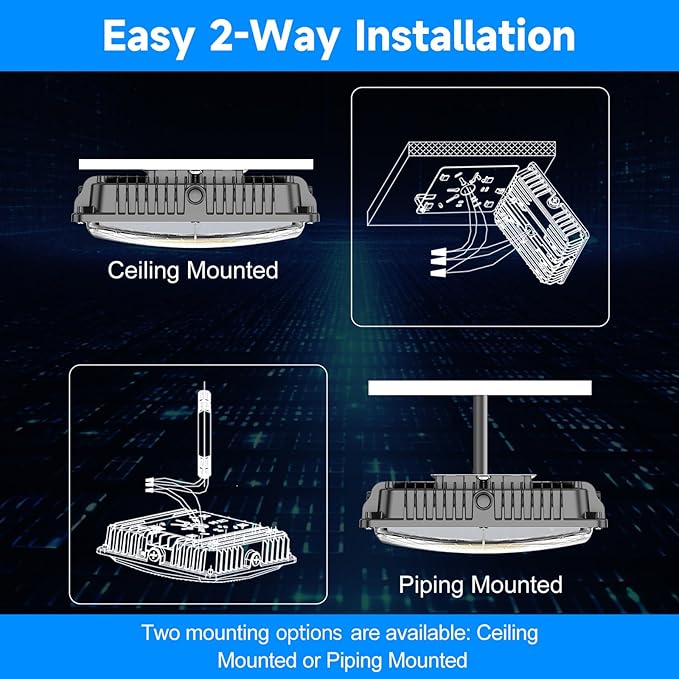LED Canopy Light 60W, 9000LM LED Canopy Lights Outdoor, 5000K Daylight Square Gas Station Light for Carport Shop Garage Warehouse Porch Hotel Building Entrances UL Listed, 1 Pack